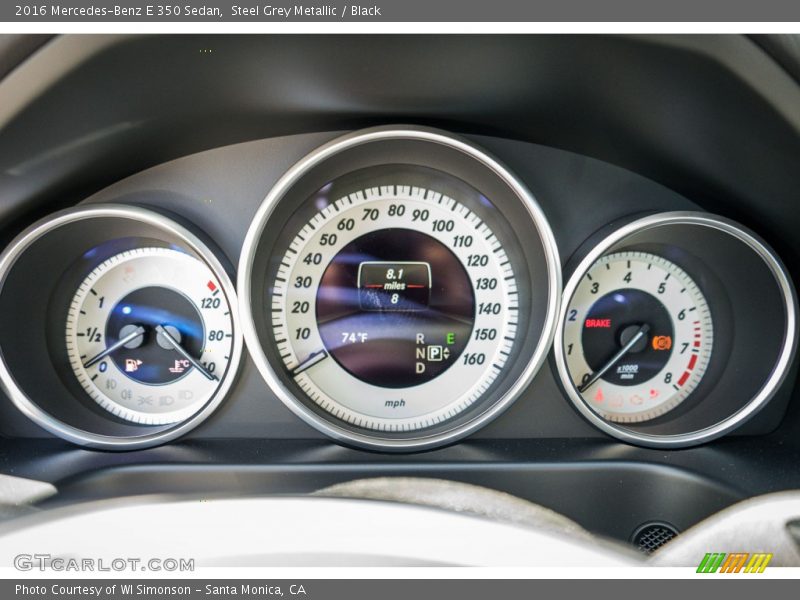 Steel Grey Metallic / Black 2016 Mercedes-Benz E 350 Sedan