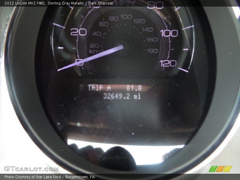 Sterling Gray Metallic / Dark Charcoal 2012 Lincoln MKZ FWD