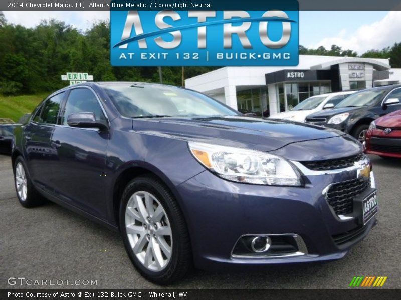 Atlantis Blue Metallic / Cocoa/Light Neutral 2014 Chevrolet Malibu LT