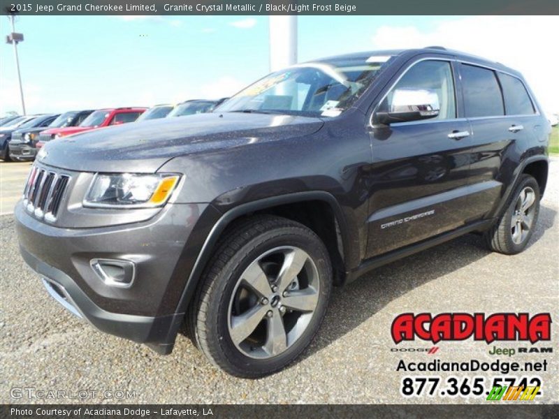 Granite Crystal Metallic / Black/Light Frost Beige 2015 Jeep Grand Cherokee Limited