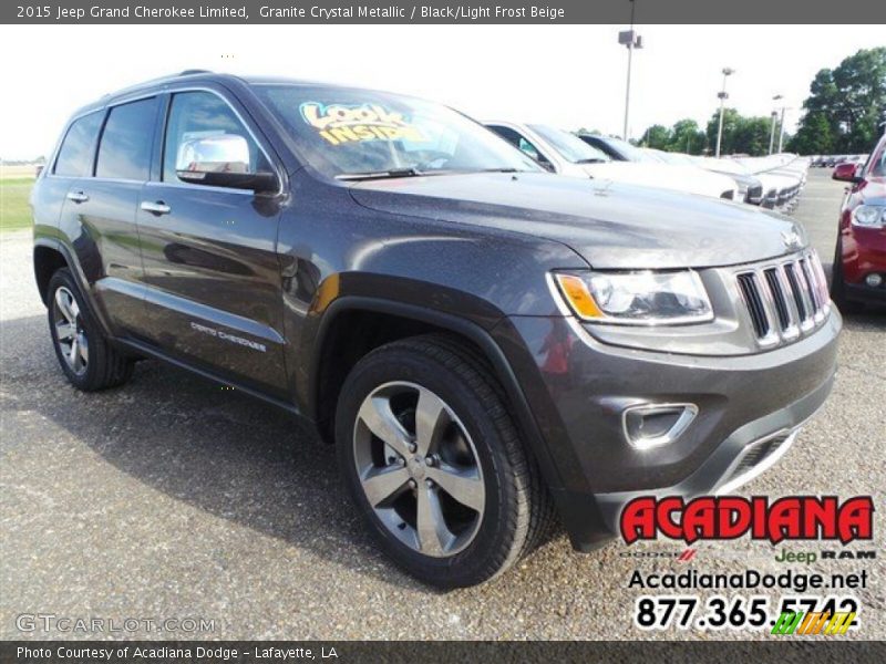 Granite Crystal Metallic / Black/Light Frost Beige 2015 Jeep Grand Cherokee Limited