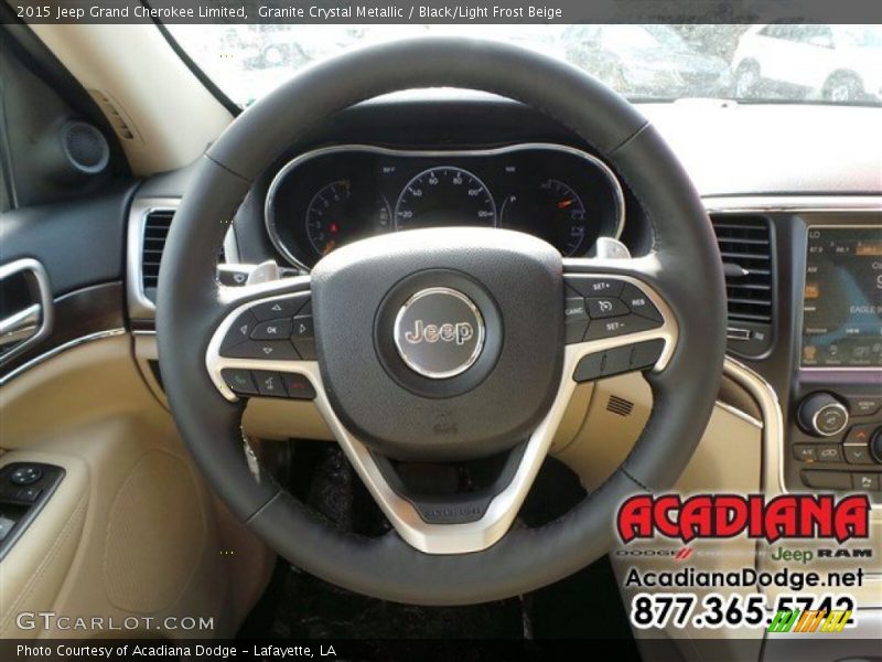 Granite Crystal Metallic / Black/Light Frost Beige 2015 Jeep Grand Cherokee Limited