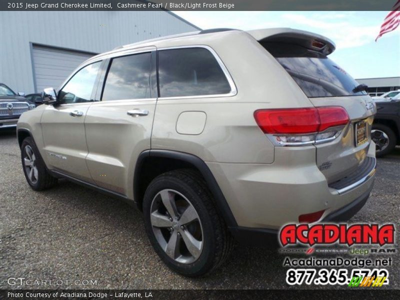 Cashmere Pearl / Black/Light Frost Beige 2015 Jeep Grand Cherokee Limited