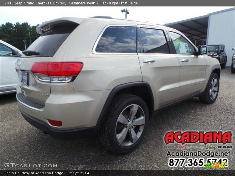 Cashmere Pearl / Black/Light Frost Beige 2015 Jeep Grand Cherokee Limited