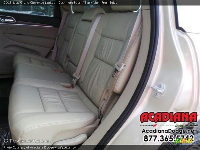 Cashmere Pearl / Black/Light Frost Beige 2015 Jeep Grand Cherokee Limited