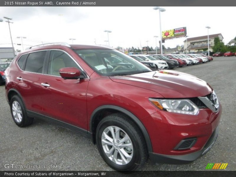 Cayenne Red / Almond 2015 Nissan Rogue SV AWD