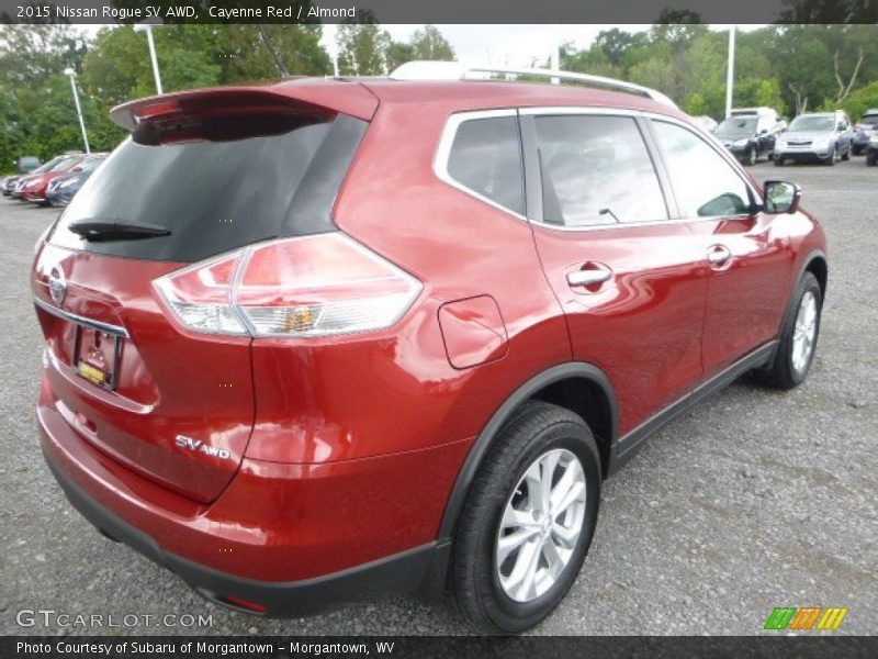 Cayenne Red / Almond 2015 Nissan Rogue SV AWD