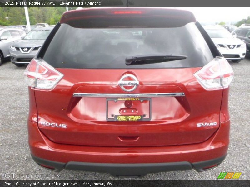 Cayenne Red / Almond 2015 Nissan Rogue SV AWD