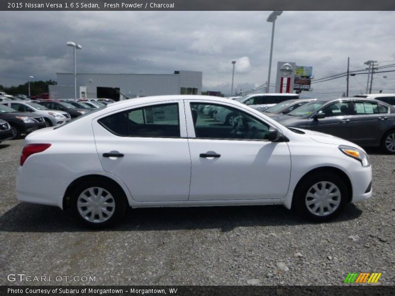 Fresh Powder / Charcoal 2015 Nissan Versa 1.6 S Sedan