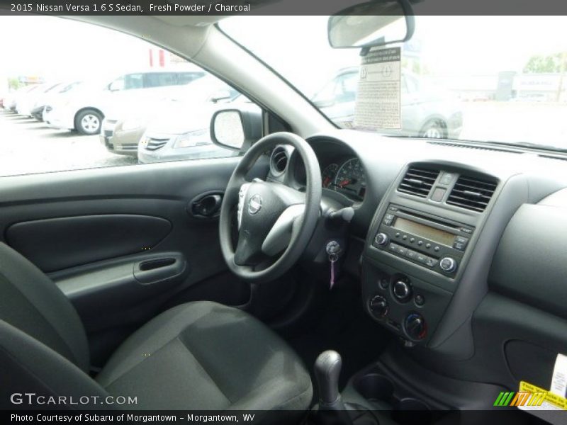 Fresh Powder / Charcoal 2015 Nissan Versa 1.6 S Sedan