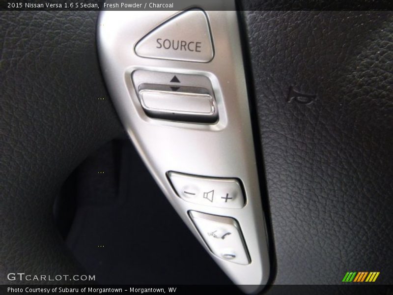 Fresh Powder / Charcoal 2015 Nissan Versa 1.6 S Sedan
