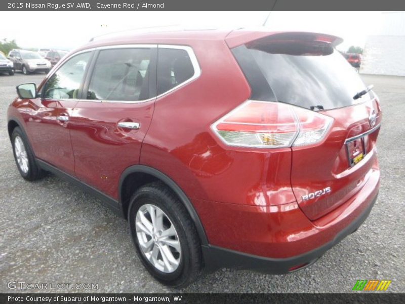 Cayenne Red / Almond 2015 Nissan Rogue SV AWD