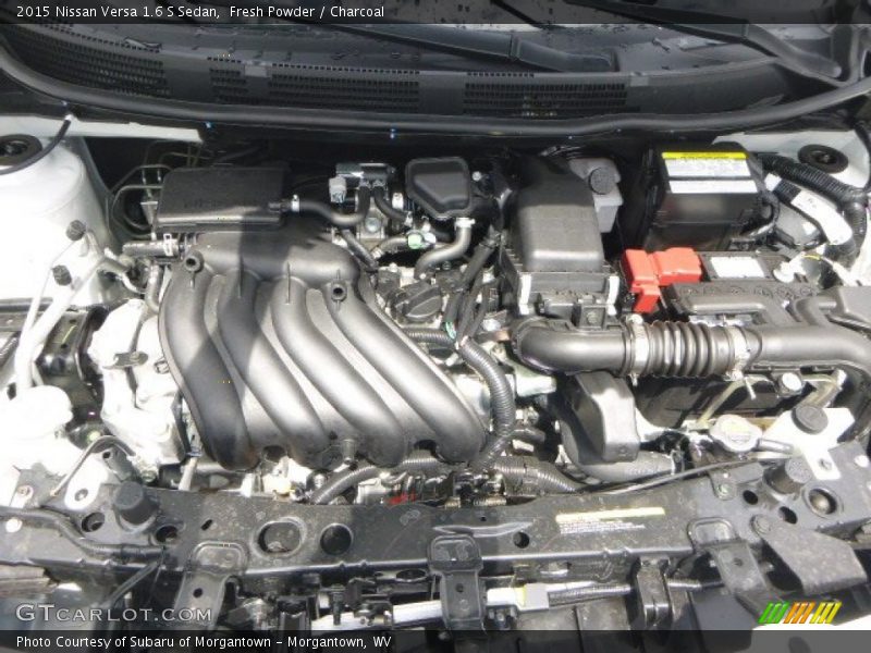 Fresh Powder / Charcoal 2015 Nissan Versa 1.6 S Sedan