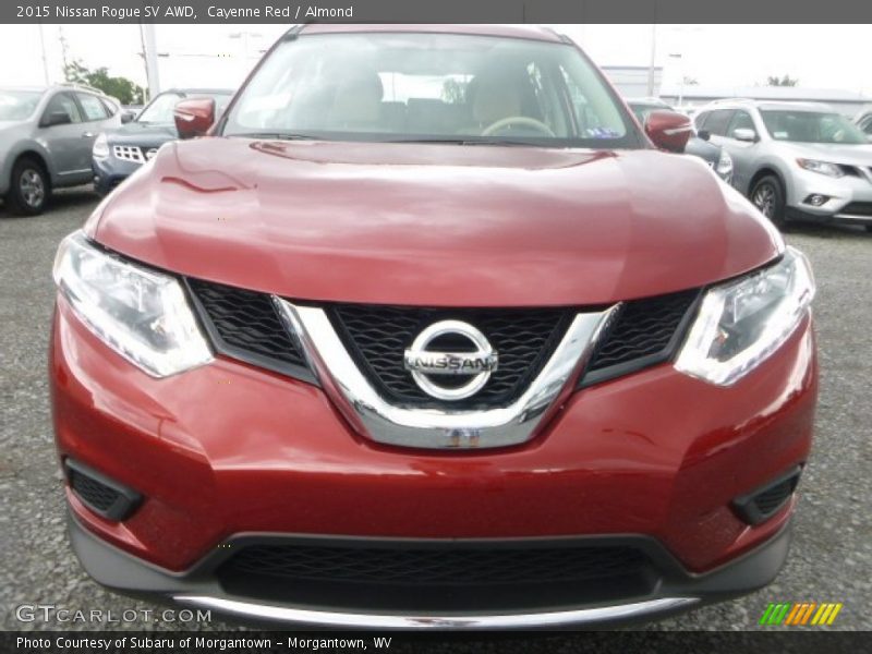 Cayenne Red / Almond 2015 Nissan Rogue SV AWD