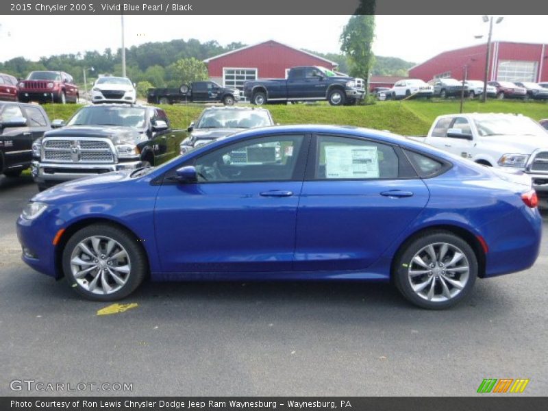 Vivid Blue Pearl / Black 2015 Chrysler 200 S