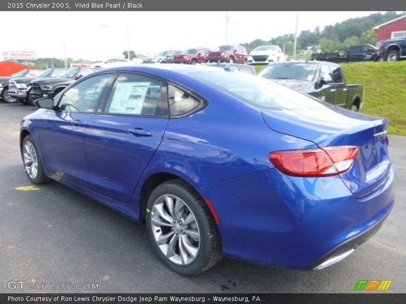 Vivid Blue Pearl / Black 2015 Chrysler 200 S