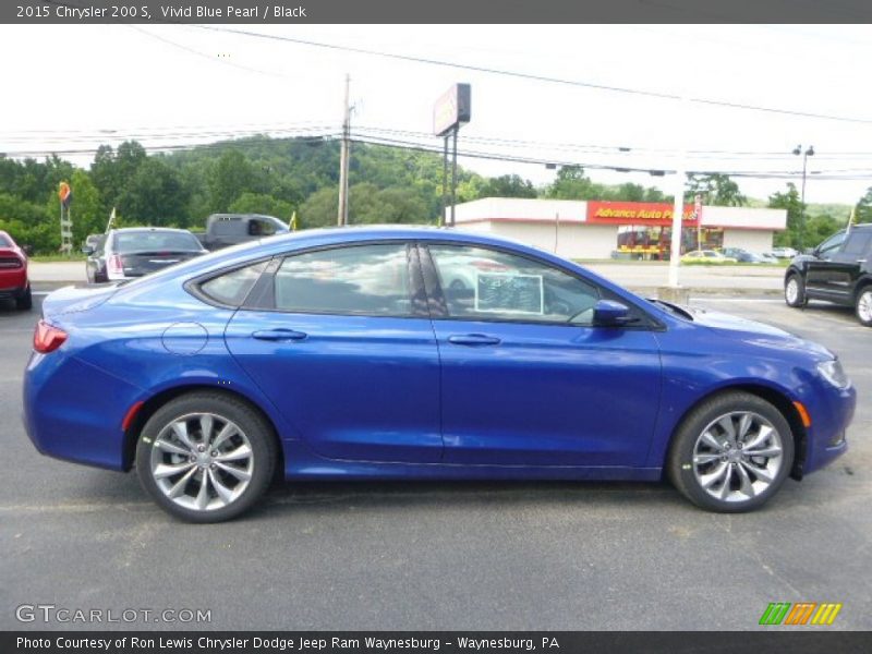 Vivid Blue Pearl / Black 2015 Chrysler 200 S