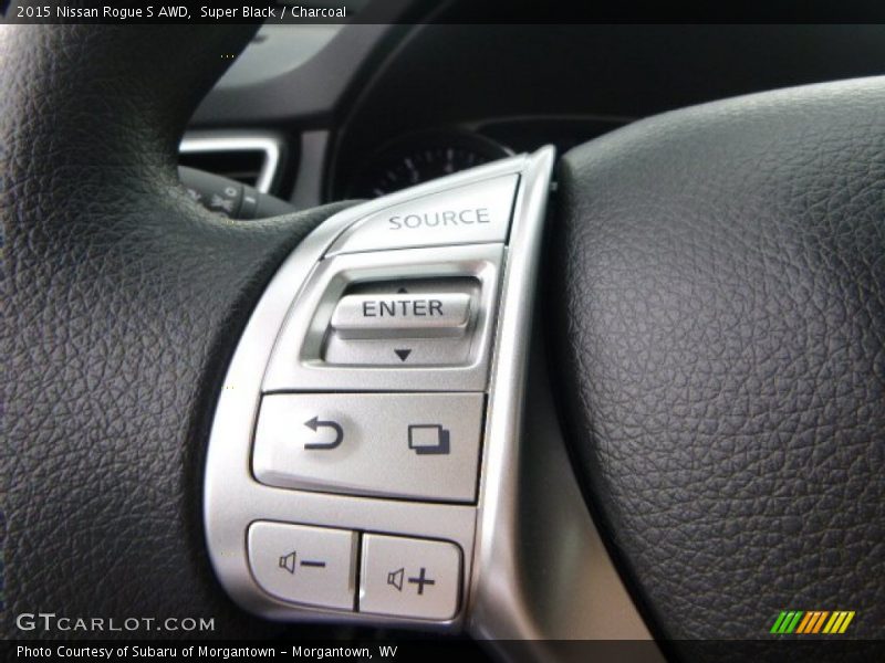 Super Black / Charcoal 2015 Nissan Rogue S AWD