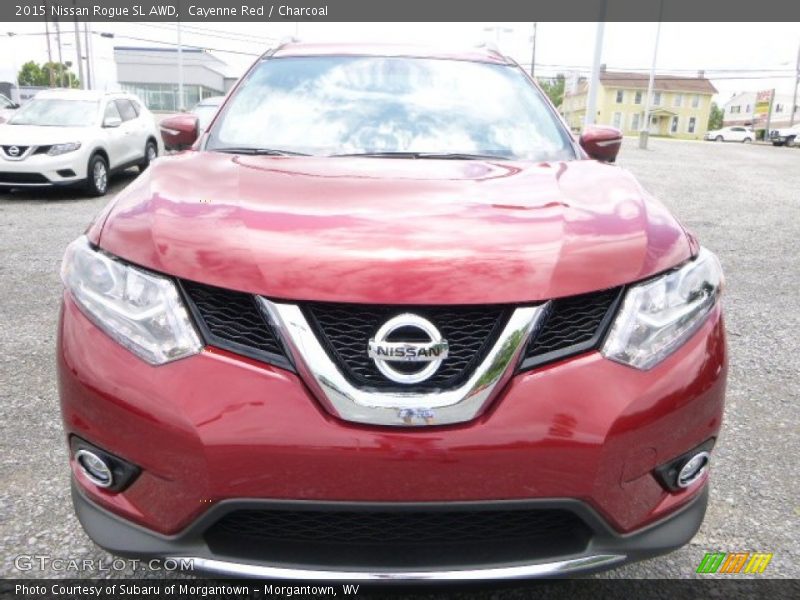 Cayenne Red / Charcoal 2015 Nissan Rogue SL AWD