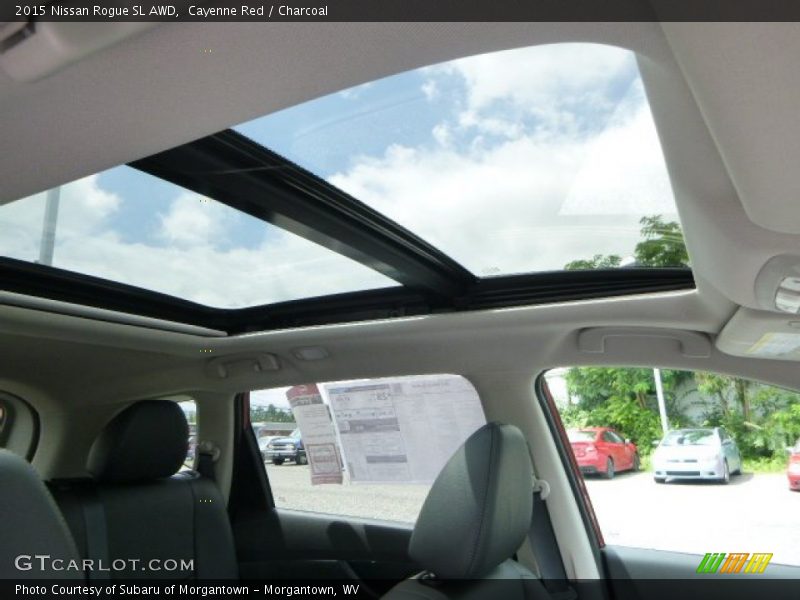 Cayenne Red / Charcoal 2015 Nissan Rogue SL AWD