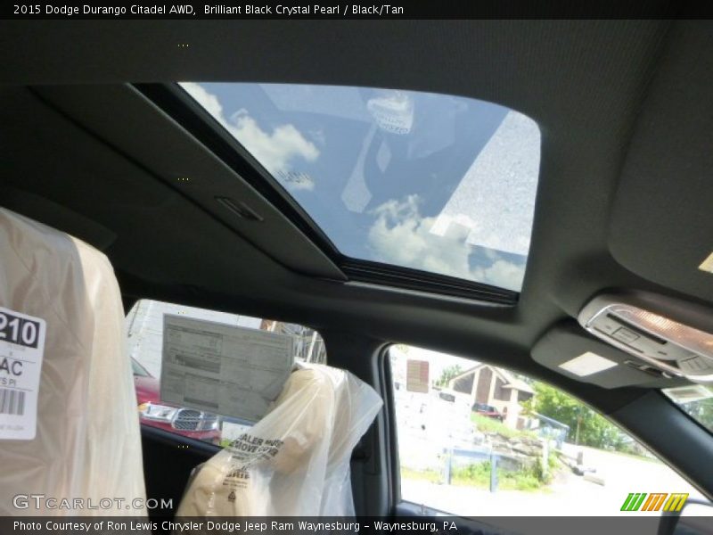 Brilliant Black Crystal Pearl / Black/Tan 2015 Dodge Durango Citadel AWD