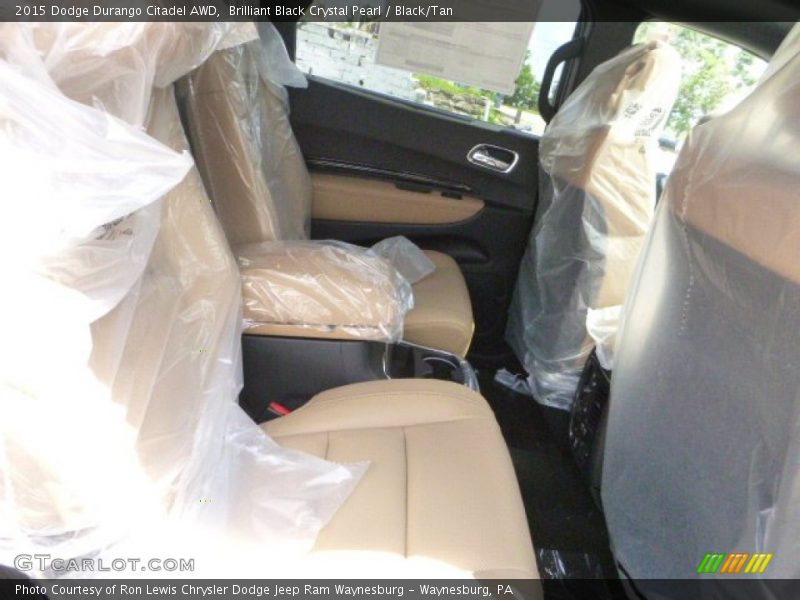 Brilliant Black Crystal Pearl / Black/Tan 2015 Dodge Durango Citadel AWD