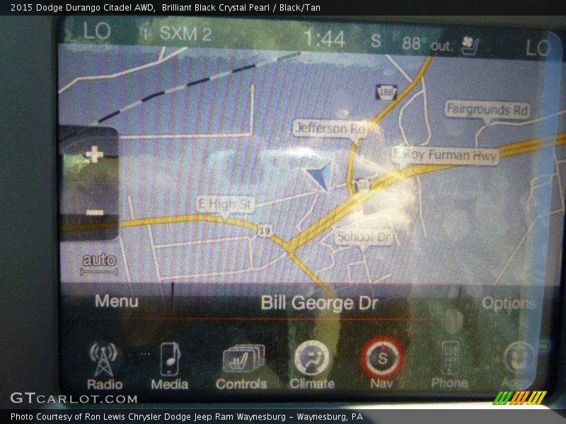 Brilliant Black Crystal Pearl / Black/Tan 2015 Dodge Durango Citadel AWD