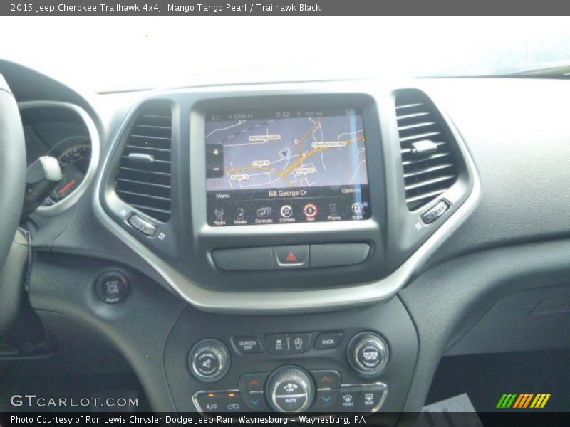 Mango Tango Pearl / Trailhawk Black 2015 Jeep Cherokee Trailhawk 4x4