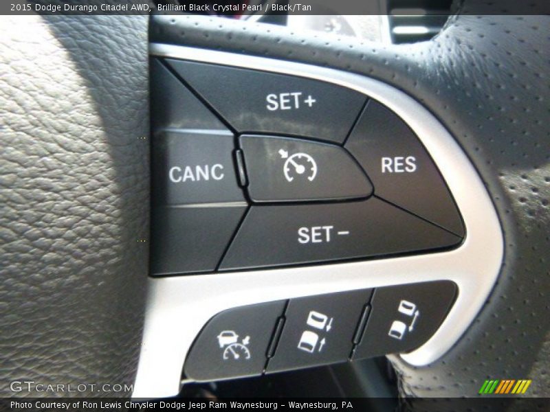 Brilliant Black Crystal Pearl / Black/Tan 2015 Dodge Durango Citadel AWD