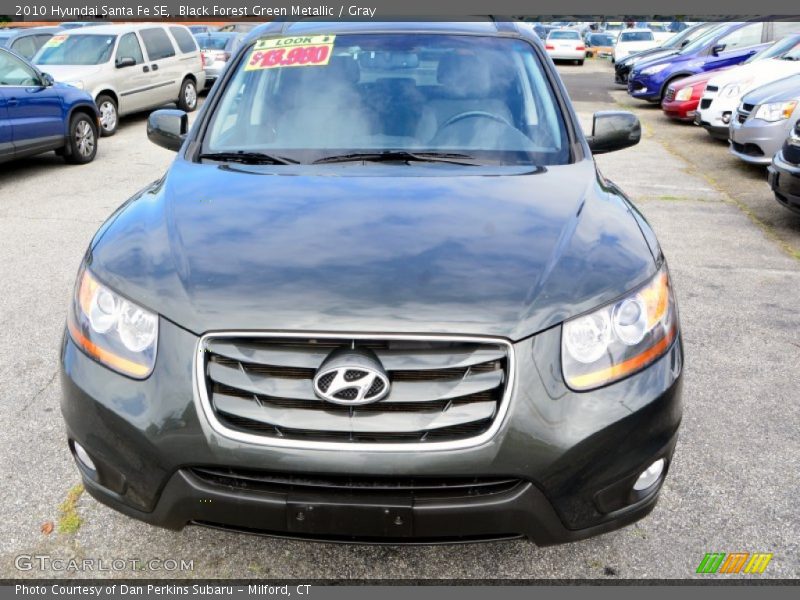 Black Forest Green Metallic / Gray 2010 Hyundai Santa Fe SE