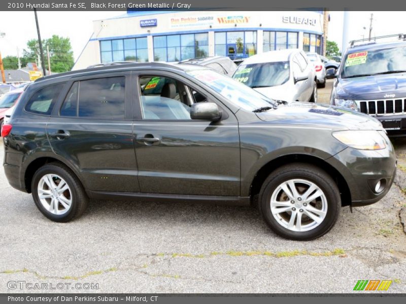Black Forest Green Metallic / Gray 2010 Hyundai Santa Fe SE