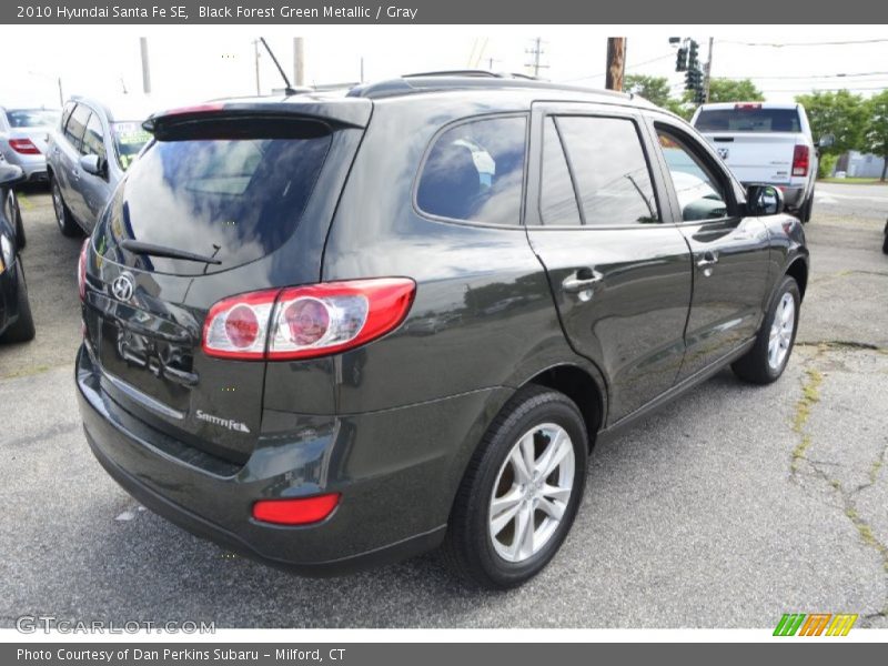 Black Forest Green Metallic / Gray 2010 Hyundai Santa Fe SE