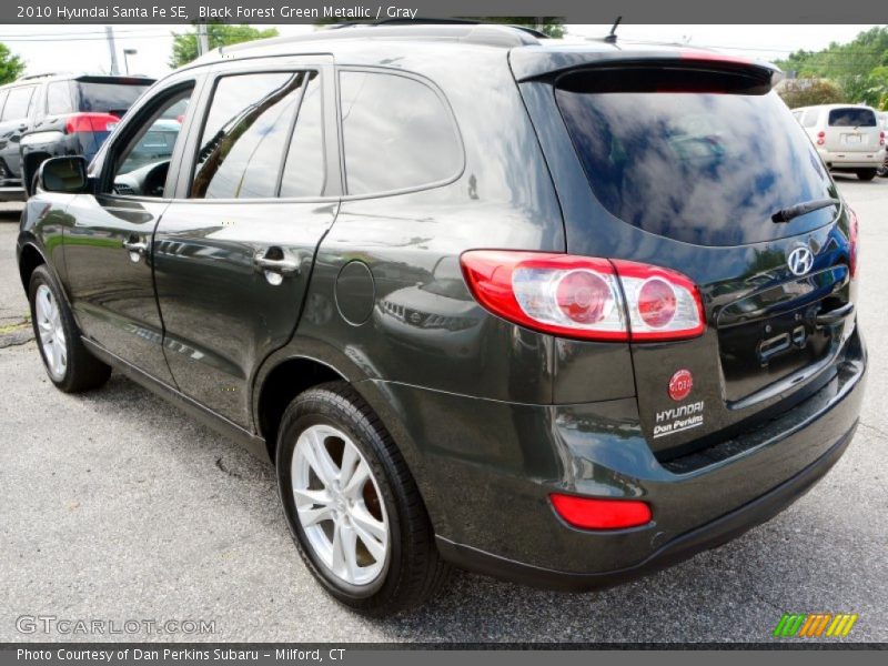 Black Forest Green Metallic / Gray 2010 Hyundai Santa Fe SE