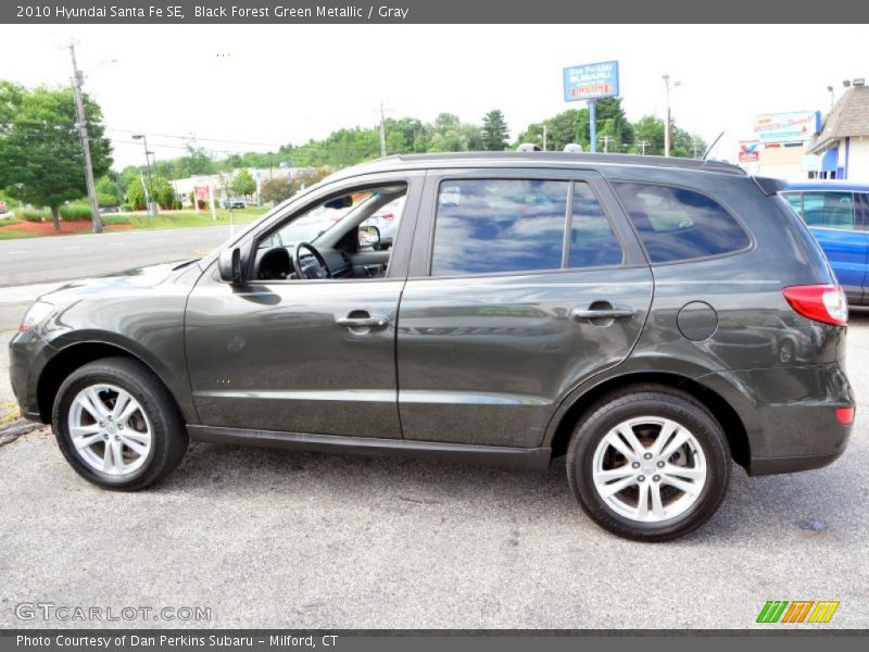 Black Forest Green Metallic / Gray 2010 Hyundai Santa Fe SE