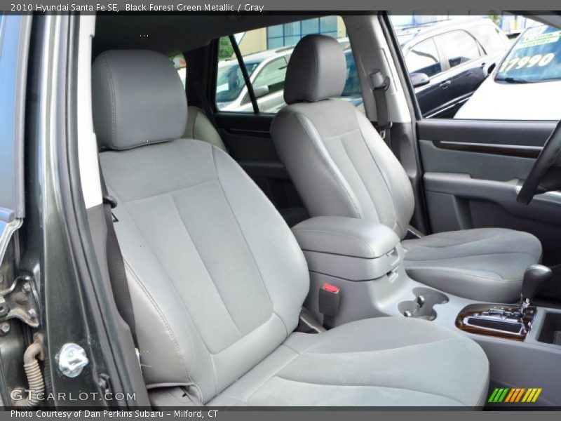 Black Forest Green Metallic / Gray 2010 Hyundai Santa Fe SE