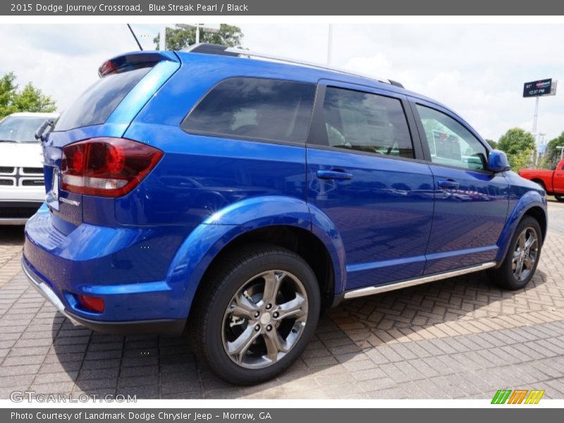 Blue Streak Pearl / Black 2015 Dodge Journey Crossroad