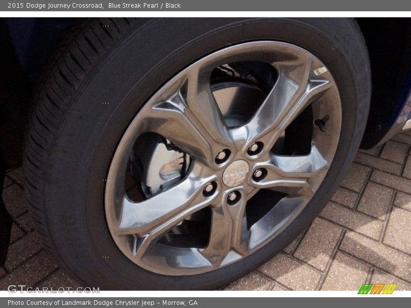 Blue Streak Pearl / Black 2015 Dodge Journey Crossroad