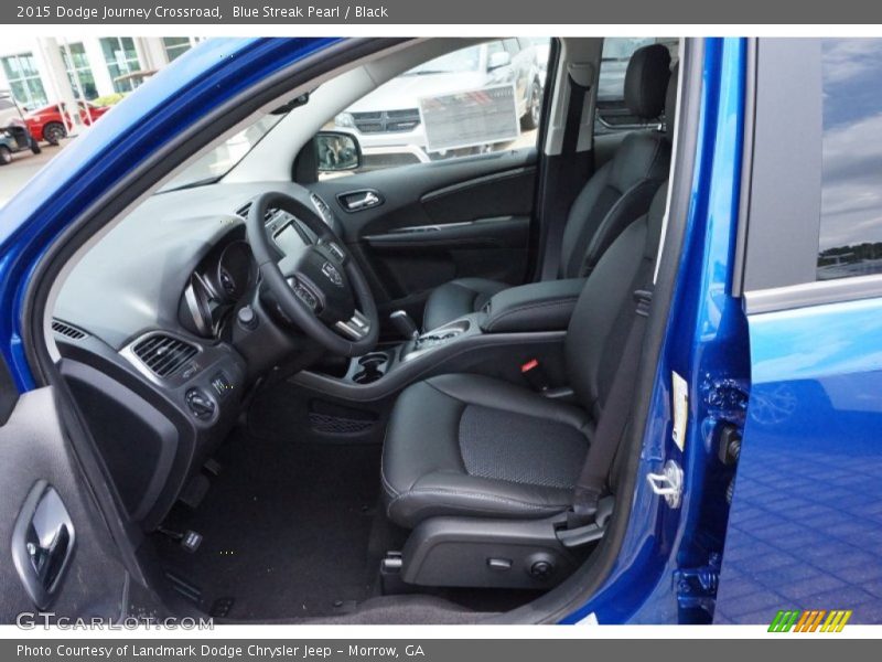 Blue Streak Pearl / Black 2015 Dodge Journey Crossroad