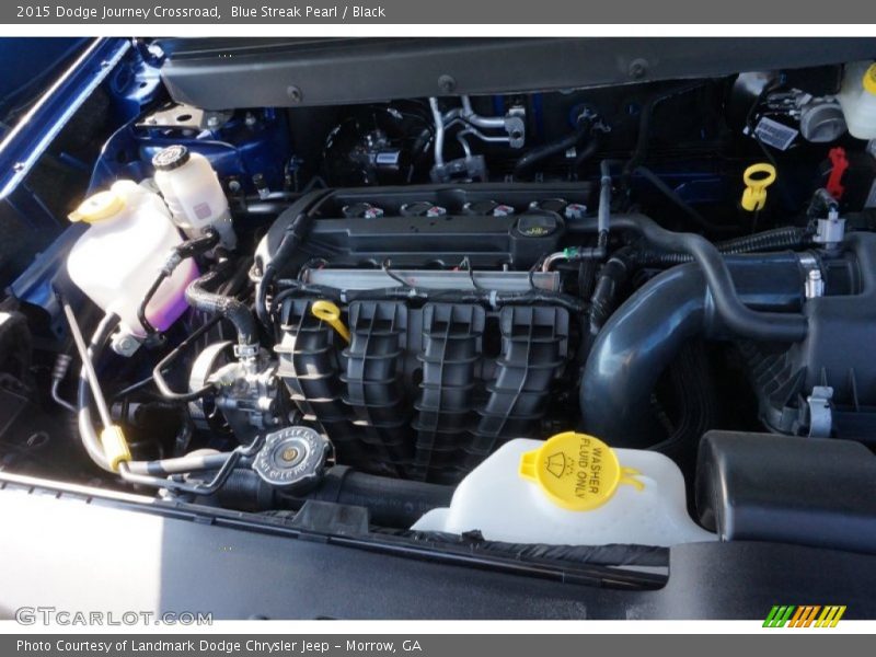 Blue Streak Pearl / Black 2015 Dodge Journey Crossroad