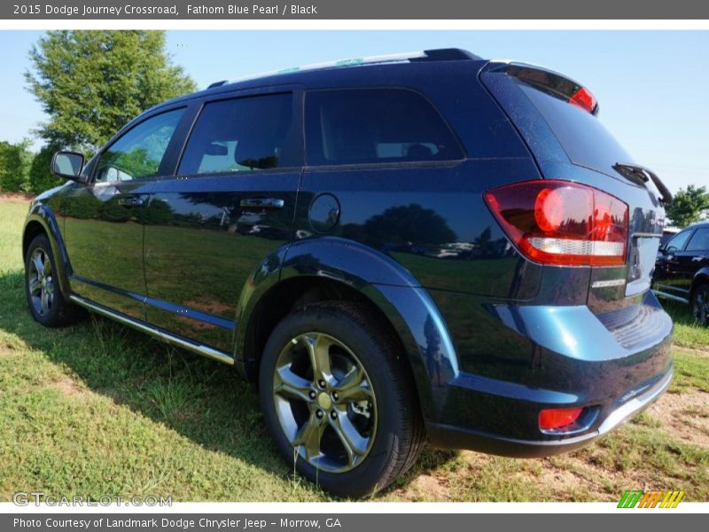 Fathom Blue Pearl / Black 2015 Dodge Journey Crossroad