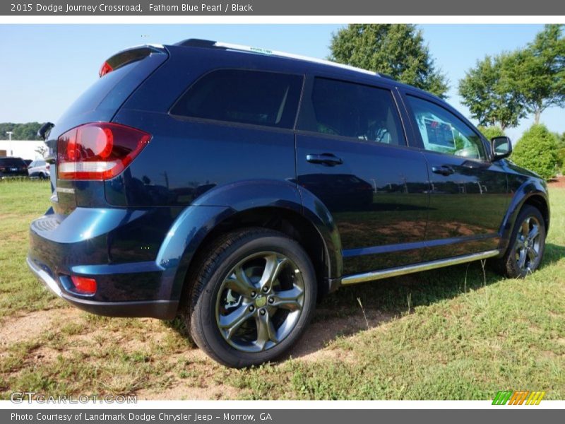 Fathom Blue Pearl / Black 2015 Dodge Journey Crossroad