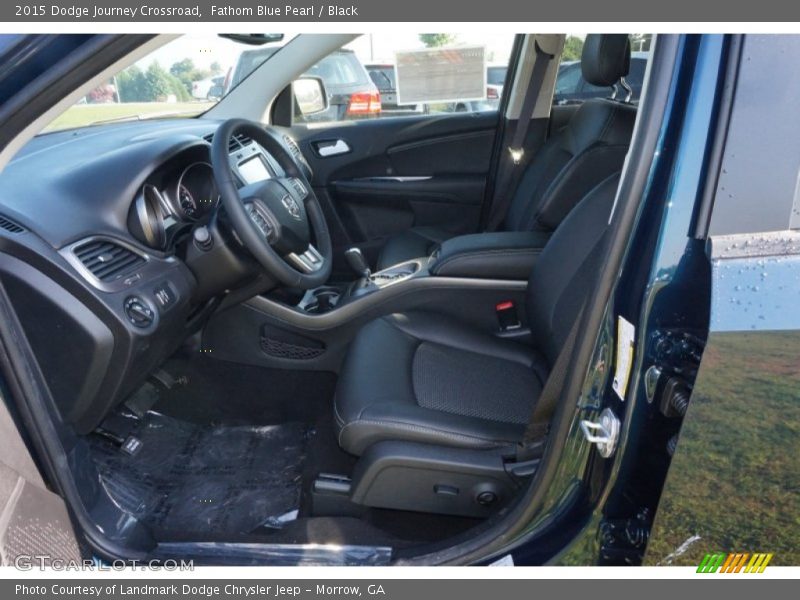 Fathom Blue Pearl / Black 2015 Dodge Journey Crossroad