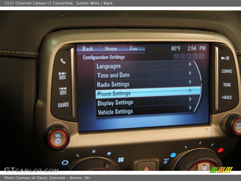 Summit White / Black 2015 Chevrolet Camaro LT Convertible