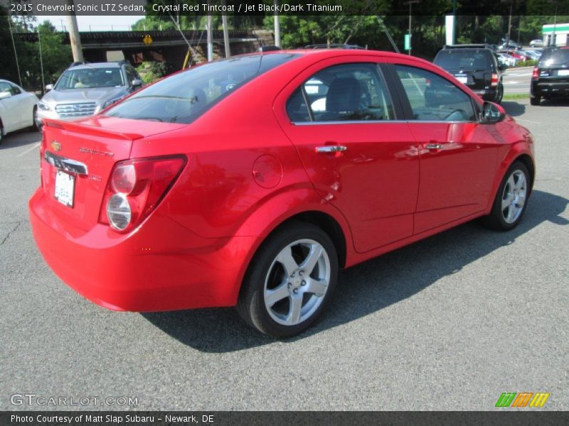 Crystal Red Tintcoat / Jet Black/Dark Titanium 2015 Chevrolet Sonic LTZ Sedan