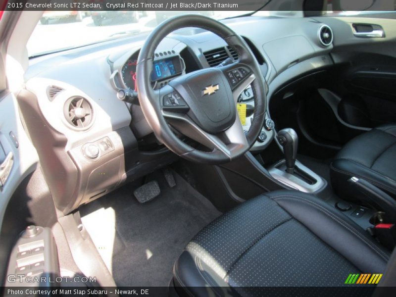 Crystal Red Tintcoat / Jet Black/Dark Titanium 2015 Chevrolet Sonic LTZ Sedan