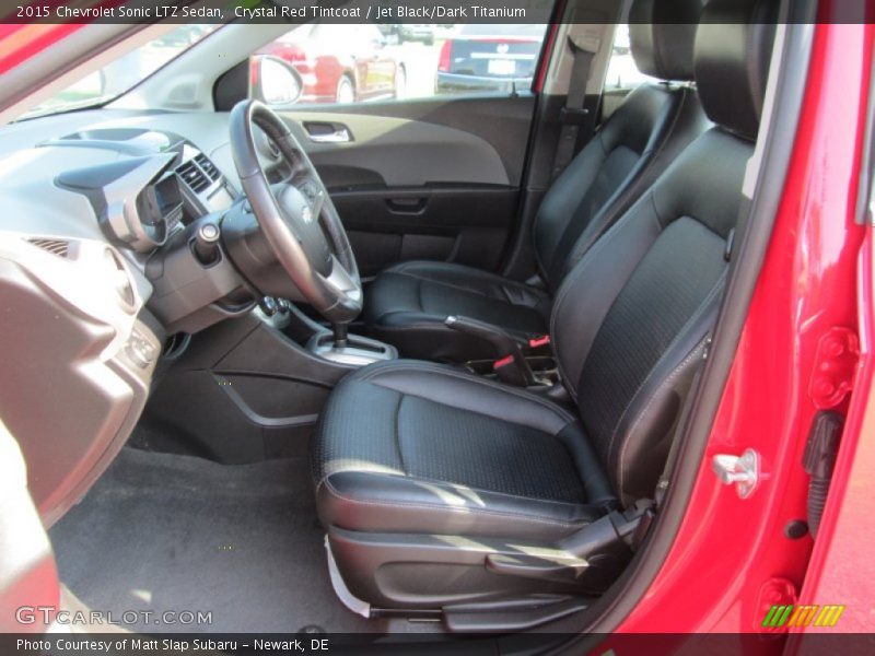 Crystal Red Tintcoat / Jet Black/Dark Titanium 2015 Chevrolet Sonic LTZ Sedan