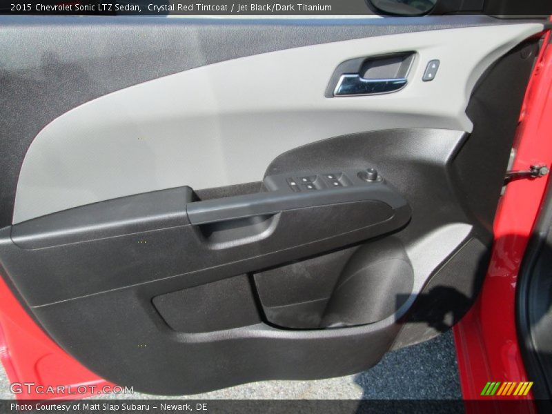 Crystal Red Tintcoat / Jet Black/Dark Titanium 2015 Chevrolet Sonic LTZ Sedan
