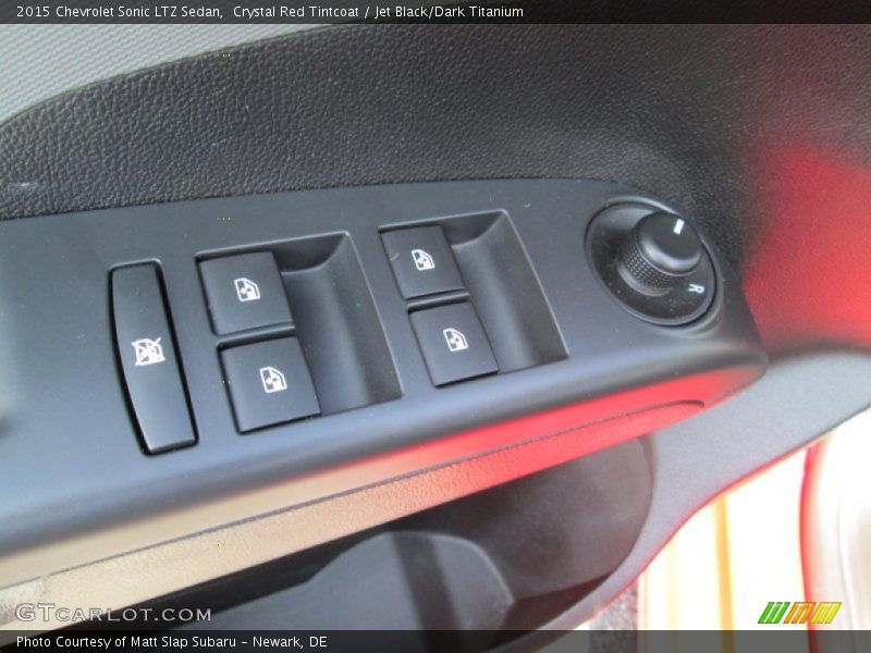 Crystal Red Tintcoat / Jet Black/Dark Titanium 2015 Chevrolet Sonic LTZ Sedan