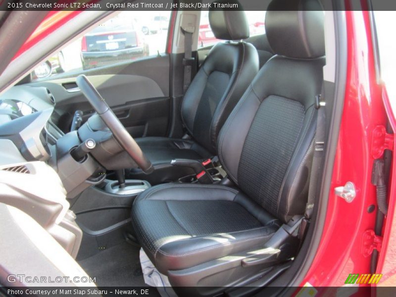 Crystal Red Tintcoat / Jet Black/Dark Titanium 2015 Chevrolet Sonic LTZ Sedan