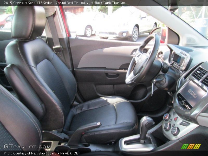 Crystal Red Tintcoat / Jet Black/Dark Titanium 2015 Chevrolet Sonic LTZ Sedan